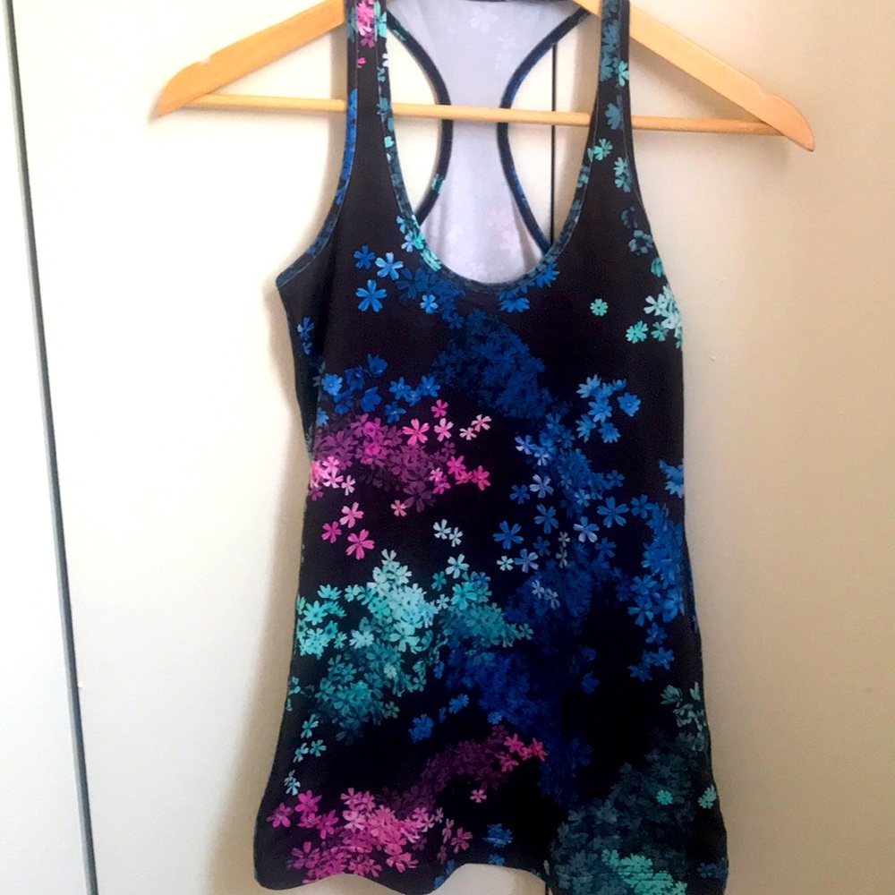 Lululemon racerback with floral print